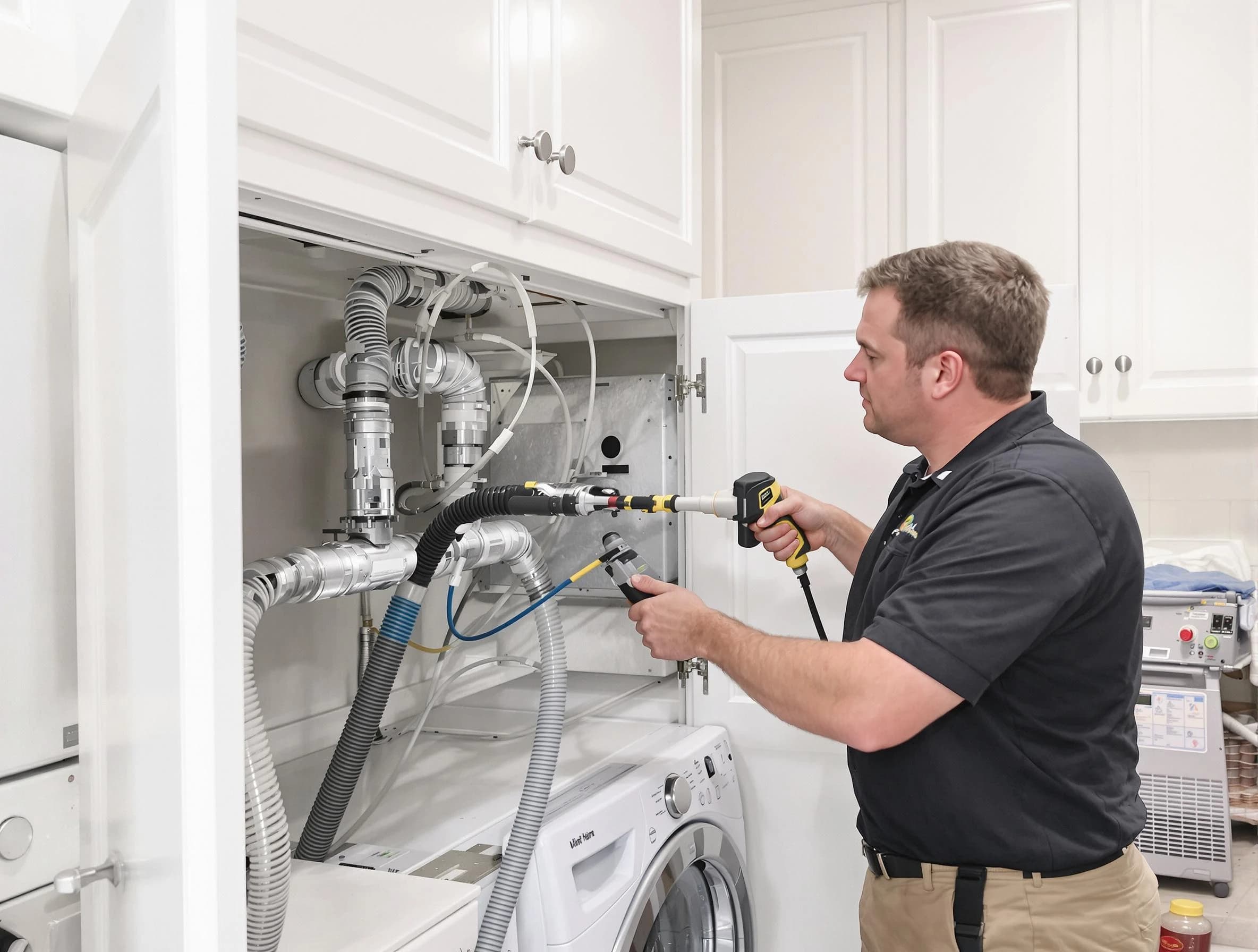 Fall River Dryer Vent Cleaning professional removing severe blockage from a clogged dryer vent in Fall River